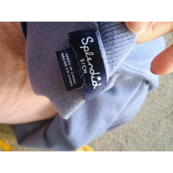 Splendid short sleeve sweater purple lavender super soft cozy quiet Luxury small - Picture 8 of 11